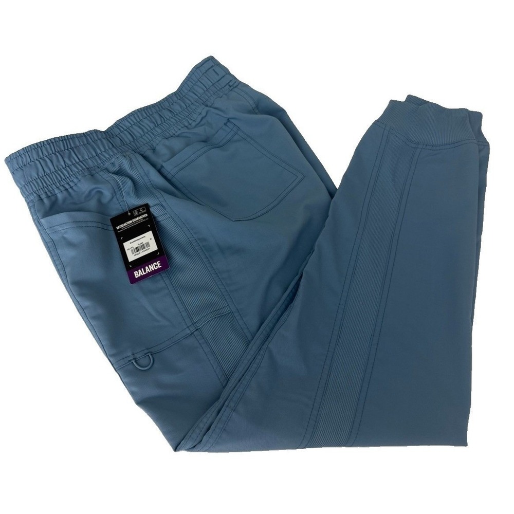 Dickies Women's Balance Scrub Pants Jogger Mid Rise 5 Pockets Blue Jean Size M
